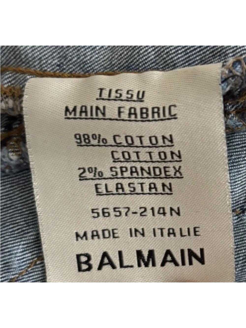 Balmain Paris Men’s 38 Distressed Biker Moto Jeans Zip Pockets - Picture 12 of 13